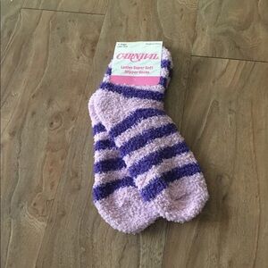 SALE Striped fuzzy socks